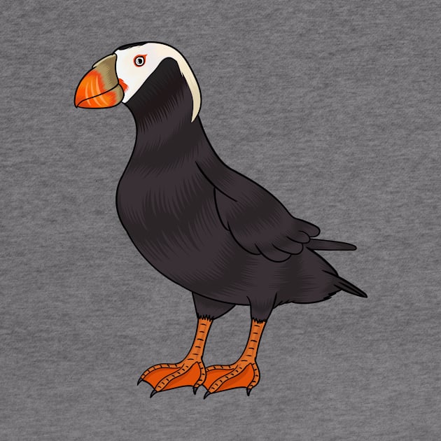 Tufted puffin bird cartoon illustration by Cartoons of fun